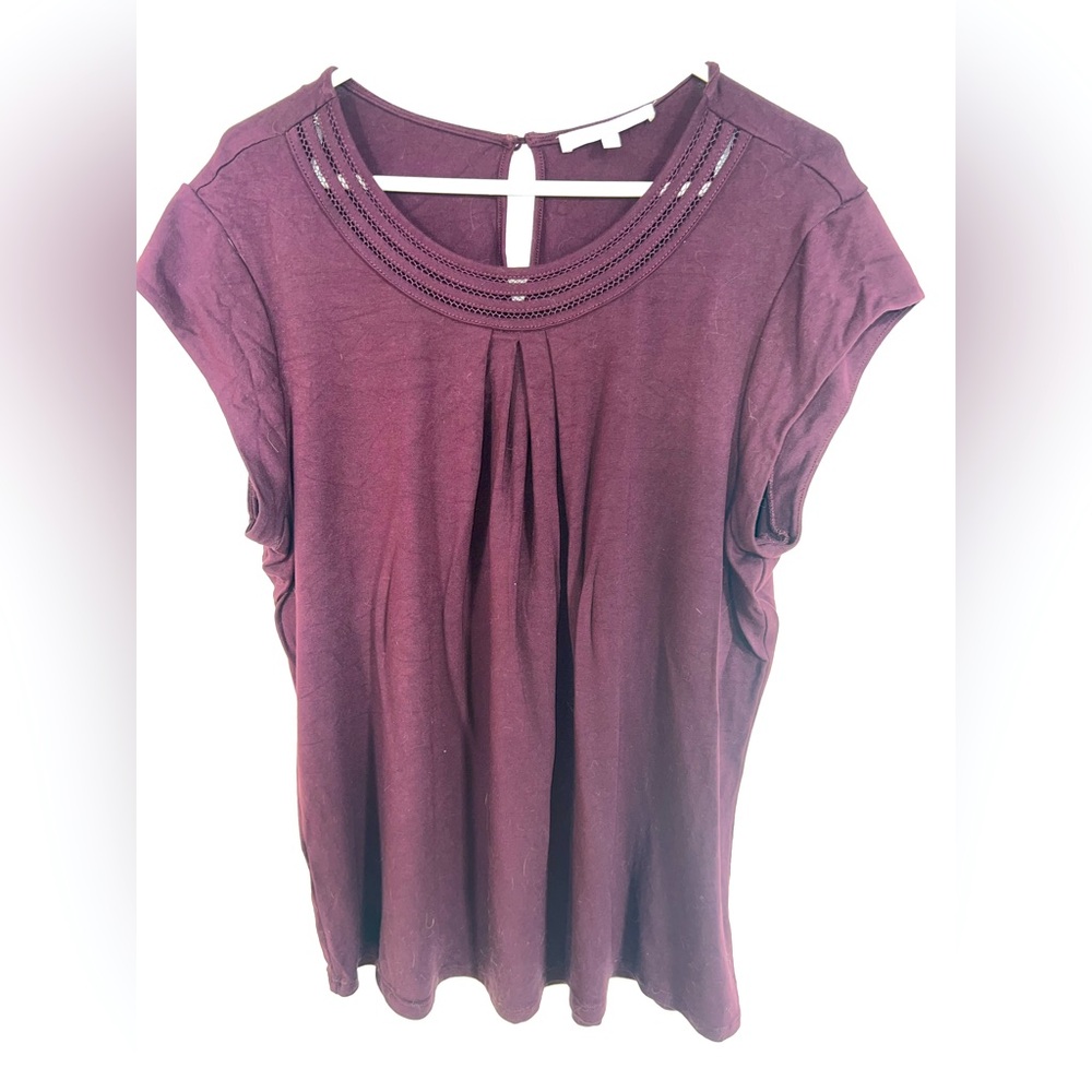 Stitch Fix Purple Short Sleeve Shirt Daniel Rainn Deep Purple size XXL